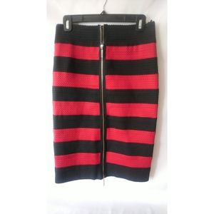 BCBG Maxazria black and red full front zipper